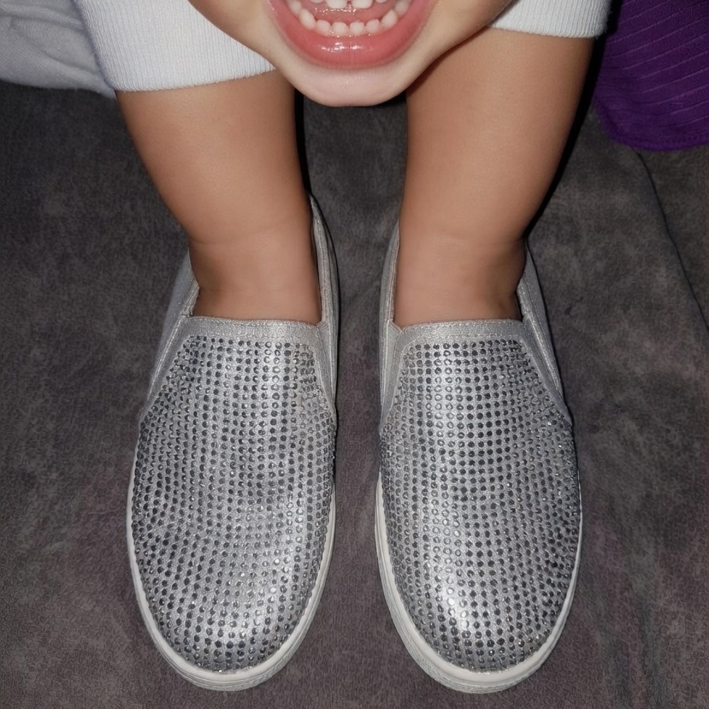 Fergalicious Silver Kids Slippers